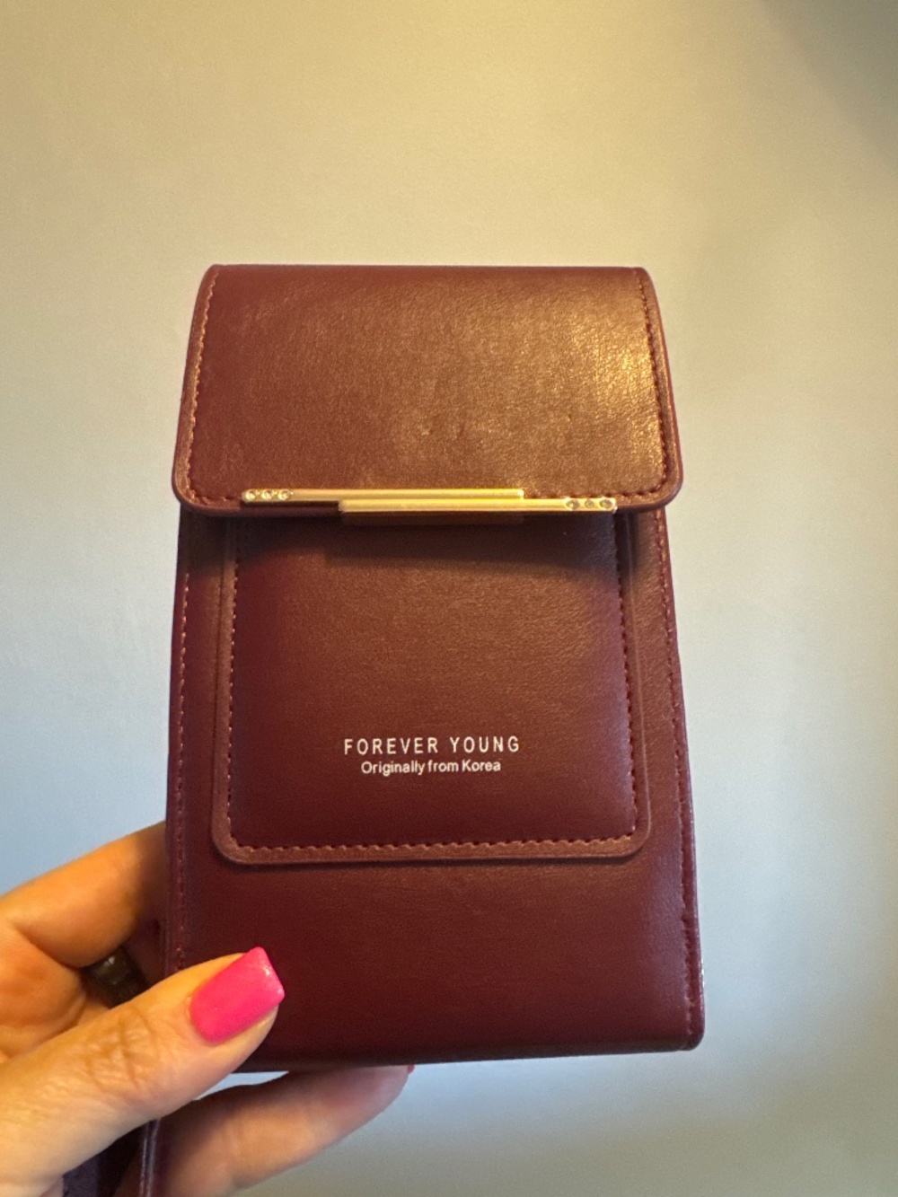 FOREVER YOUNG Burgundy Mini Crossbody Bag
